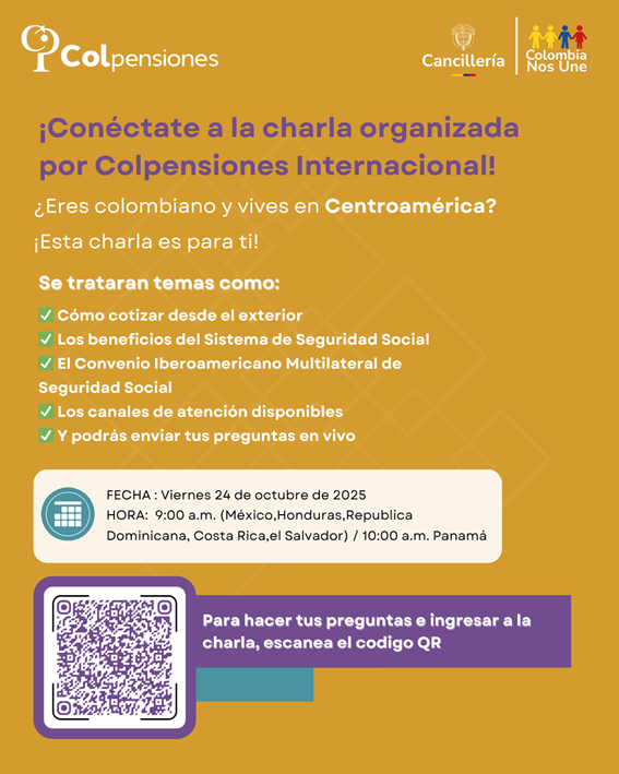 Conversatorio virtual sobre Colpensiones para colombianos en el exterior